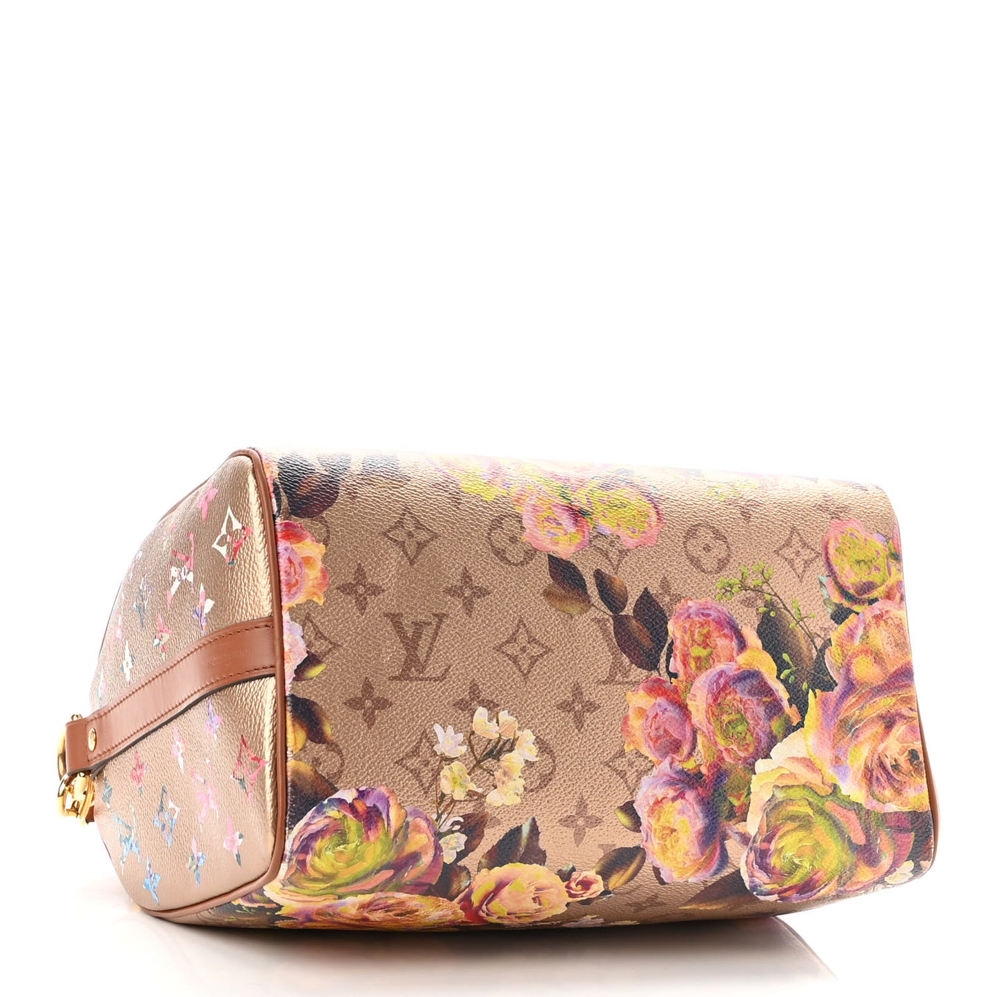 Metallic Monogram LV Garden Speedy Bandouliere 25 Gold