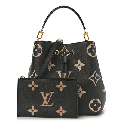 Louis Vuitton Empreinte Monogram Giant Neonoe MM Black Beige 3 of 11