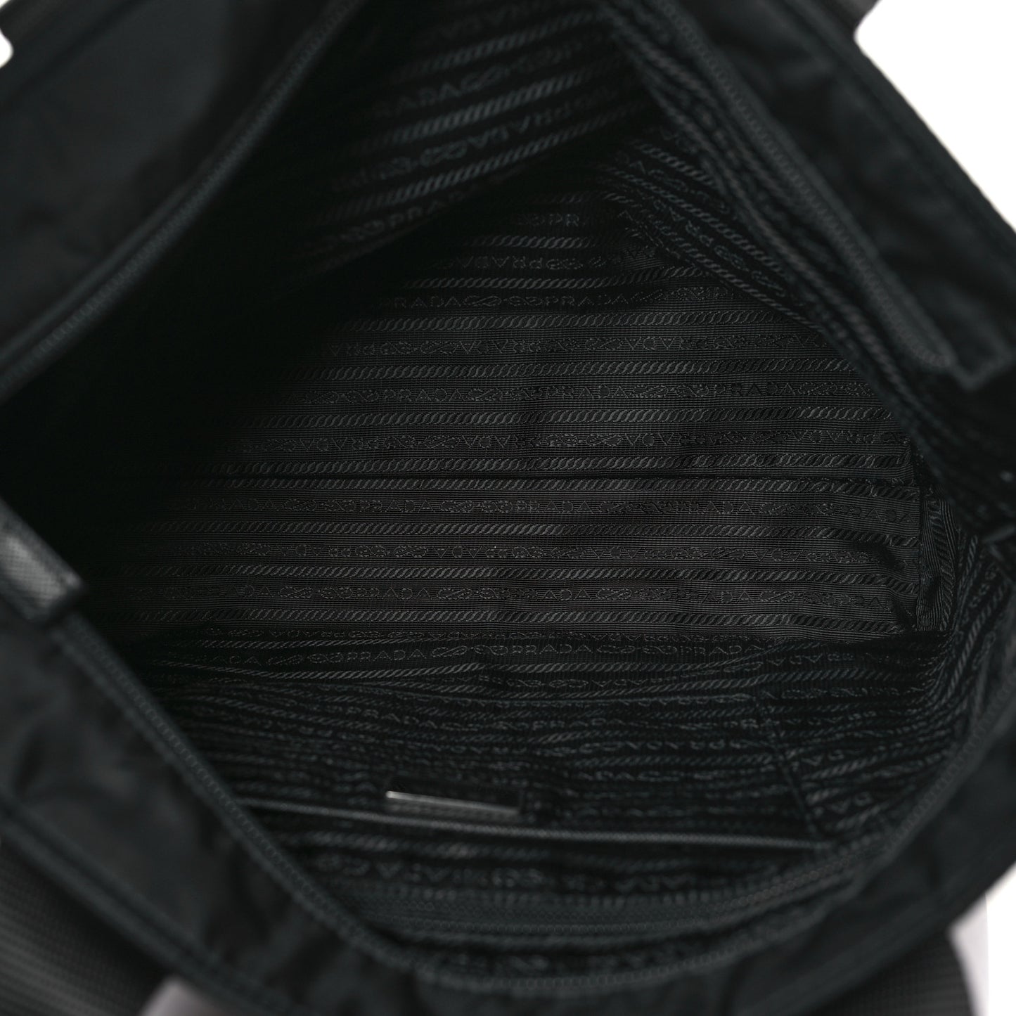 Nylon Vela East West Shopper Tote Black