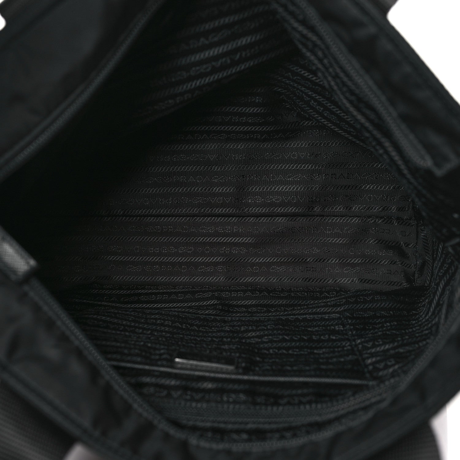 Prada Nylon Vela East West Shopper Tote Black 5 of 10