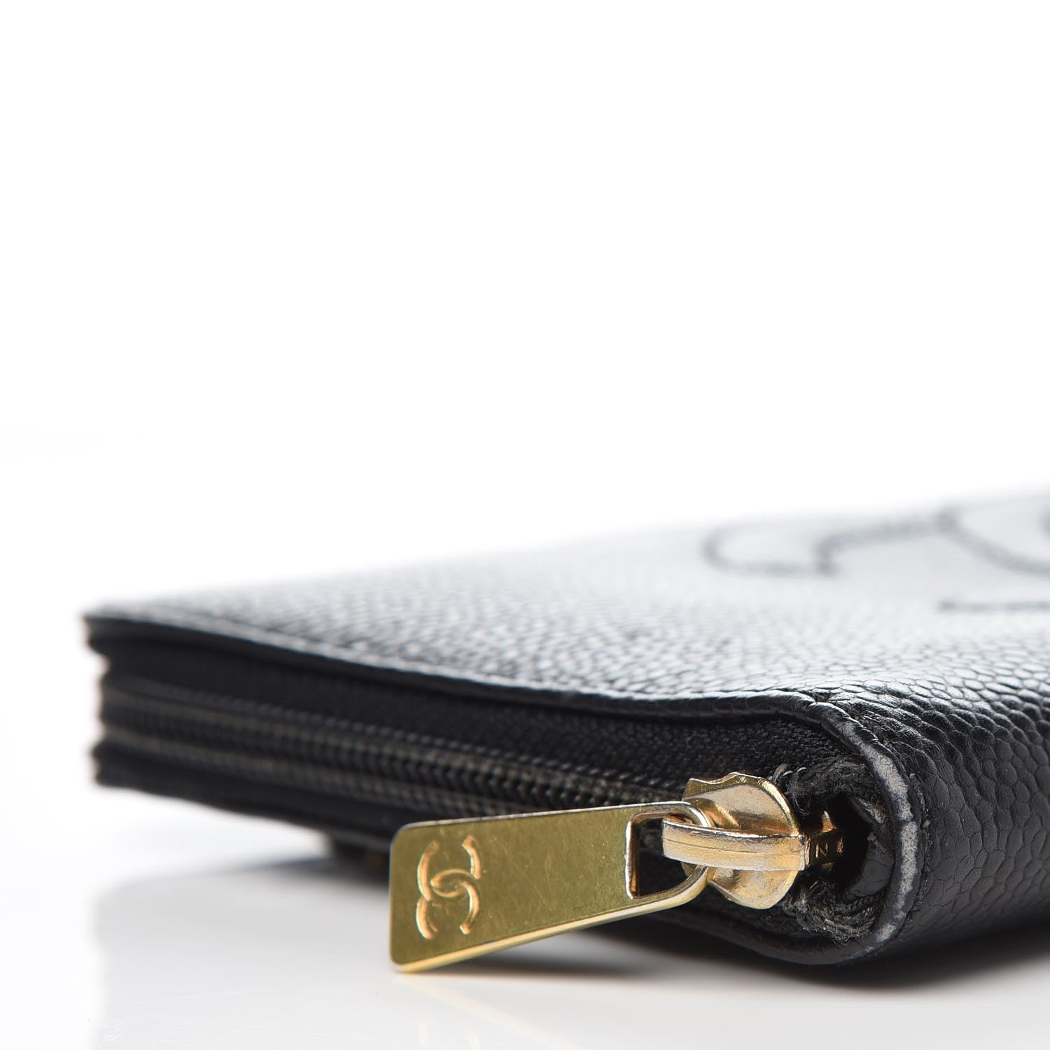 Chanel Caviar CC Timeless Large Zip Around Wallet Black 12 of 12