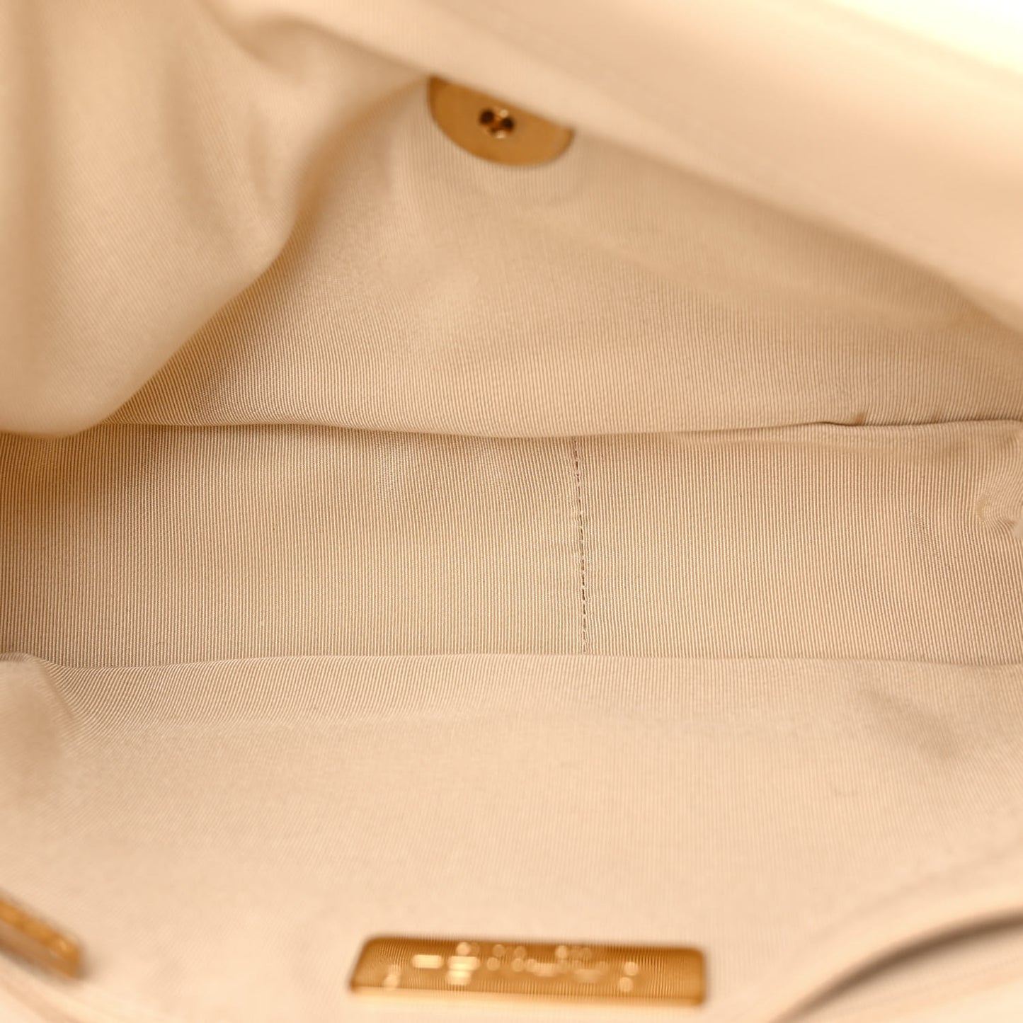 Lambskin Quilted Medium Chanel 19 Flap Beige