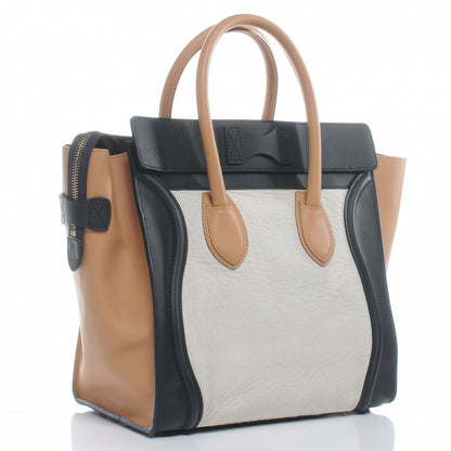 Celine Smooth Calfskin and Lambskin Mini Tri-Color Luggage 3 of 8