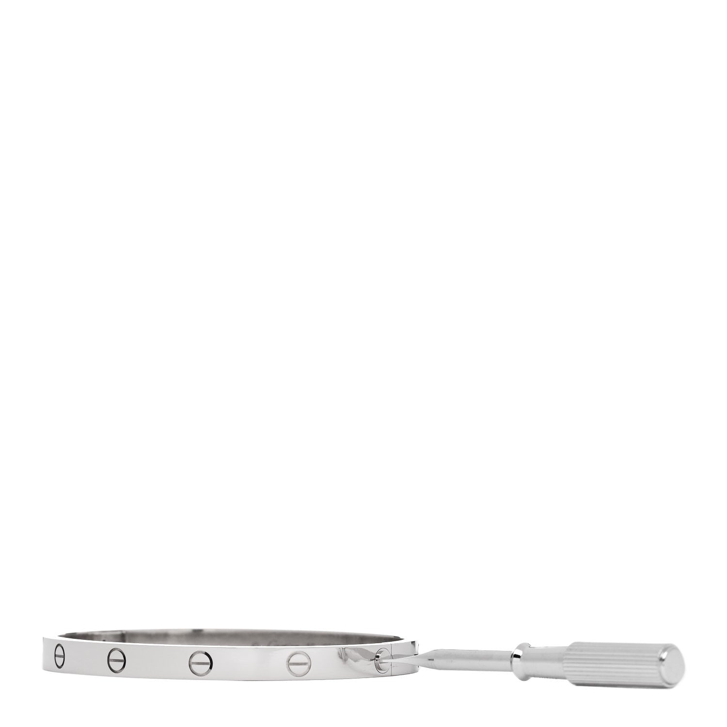 Cartier 18K White Gold Medium LOVE Bracelet 16 3 of 8