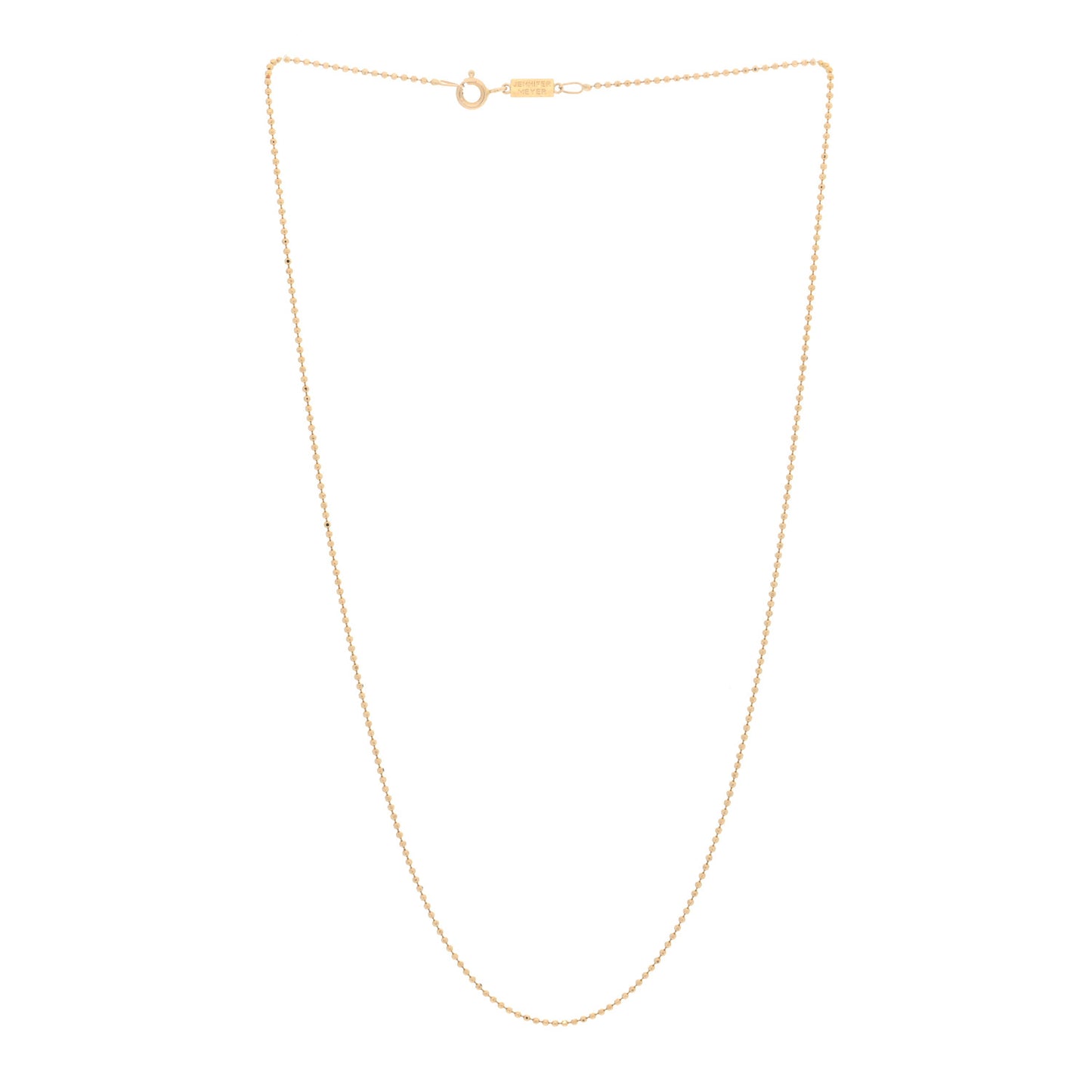 14K Yellow Gold Bead Chain Necklace