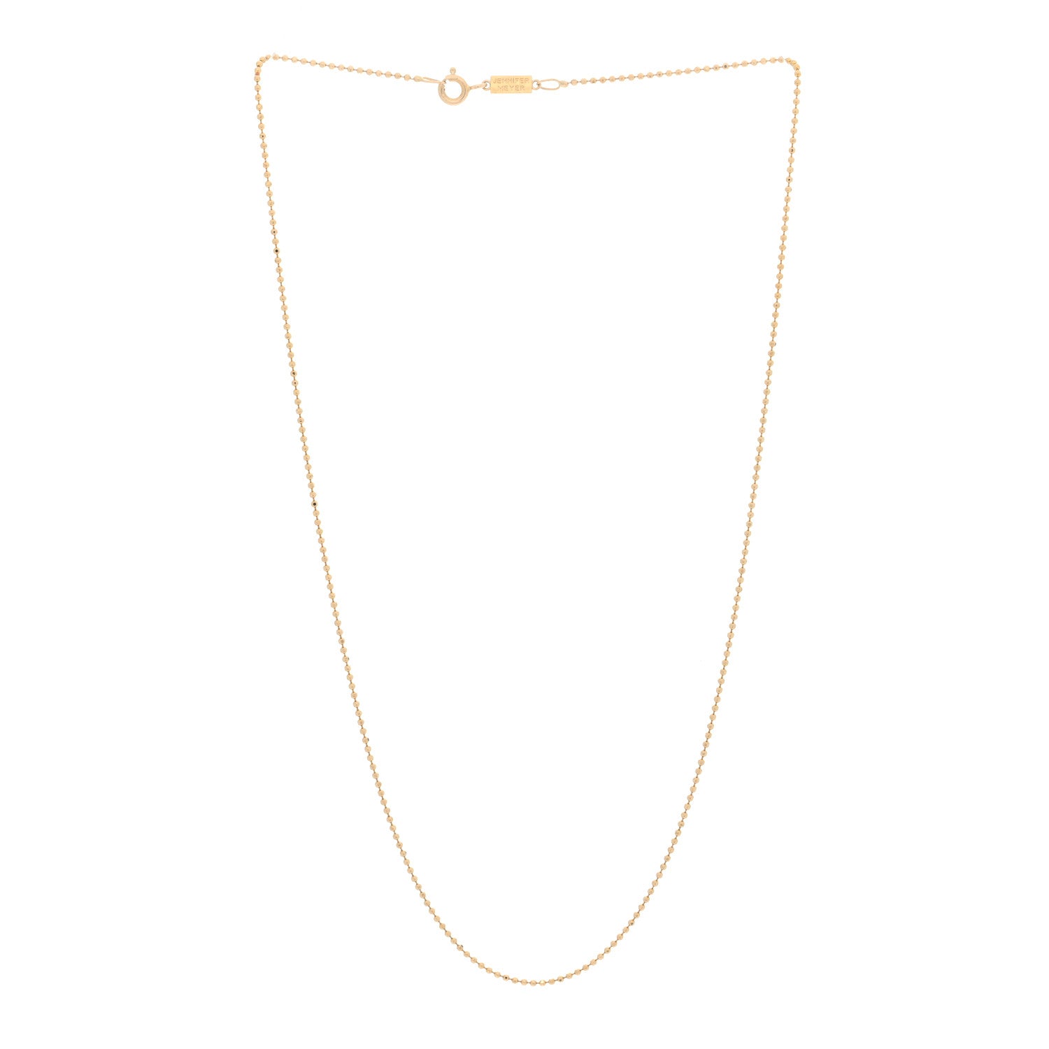 Jennifer Meyer 14K Yellow Gold Bead Chain Necklace 3 of 4