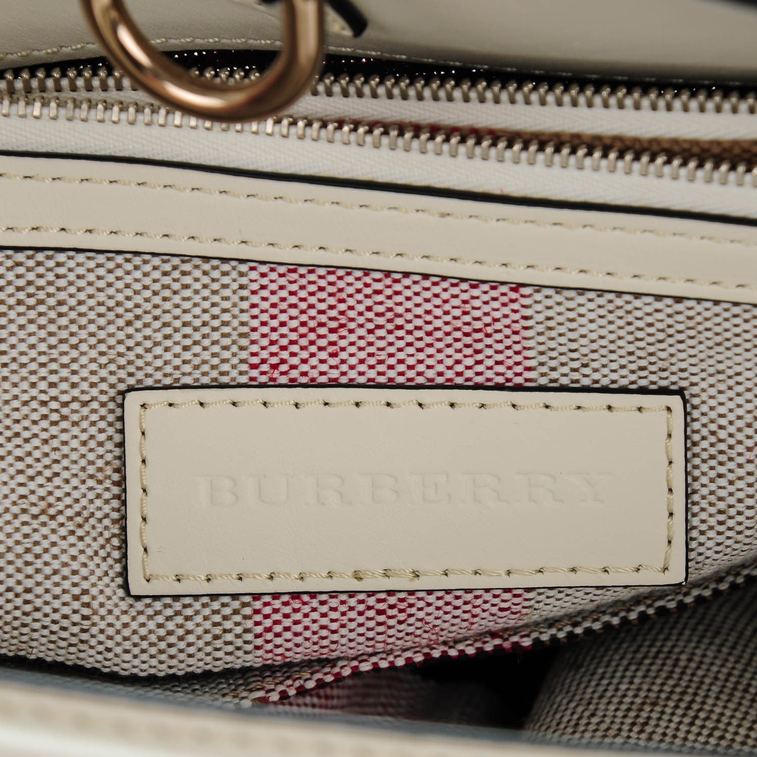Burberry Canvas Mega Check Medium Ashby White 8 of 8