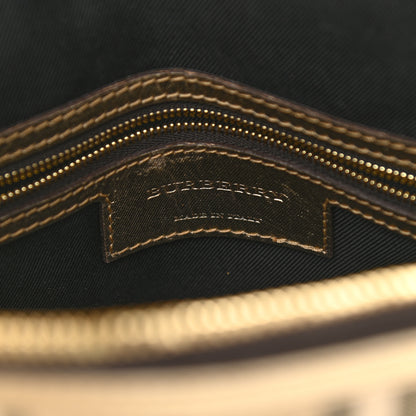 Burberry Horseferry Check Small Orchard Bowling Bag Gold 5 of 9