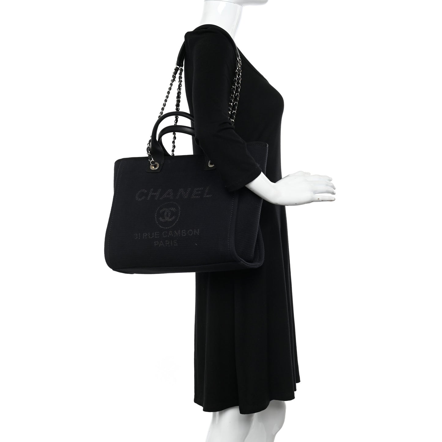 Mixed Fibers Small Deauville Tote Black