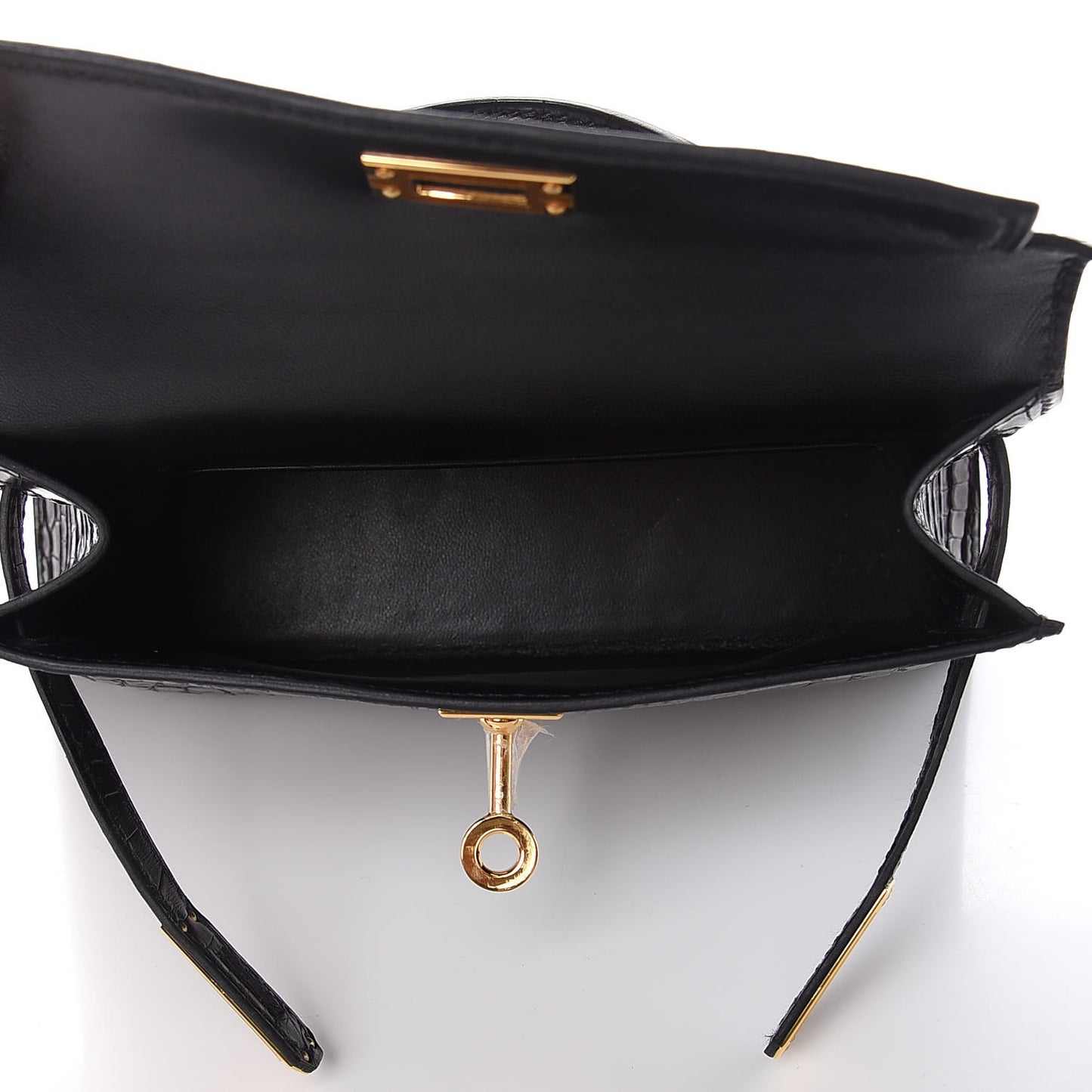 Matte Alligator Mini Kelly Sellier 20 Black