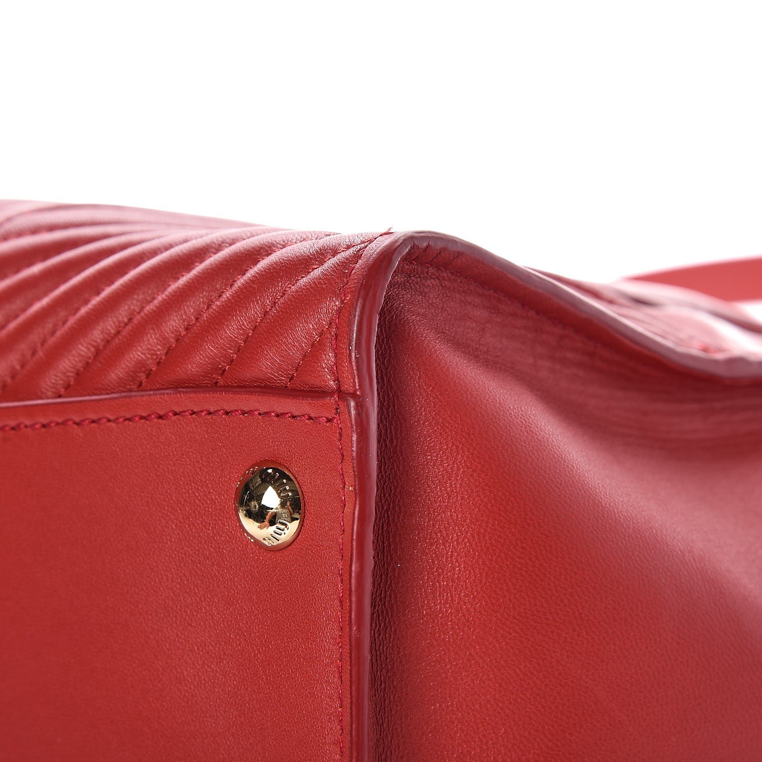 Miu Miu Nappa Matelasse Biker Tote Fuoco 11 of 12