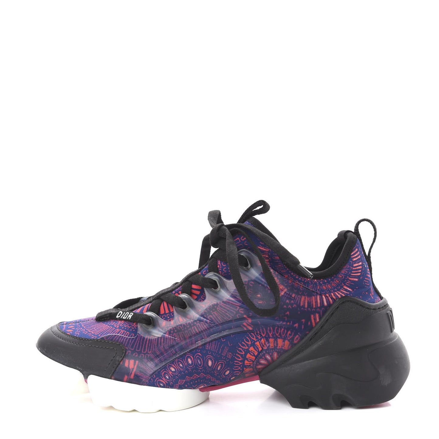 Technical Fabric Rubber Womens Fireworks D-Connect Sneakers 36.5 Deep Blue Pink