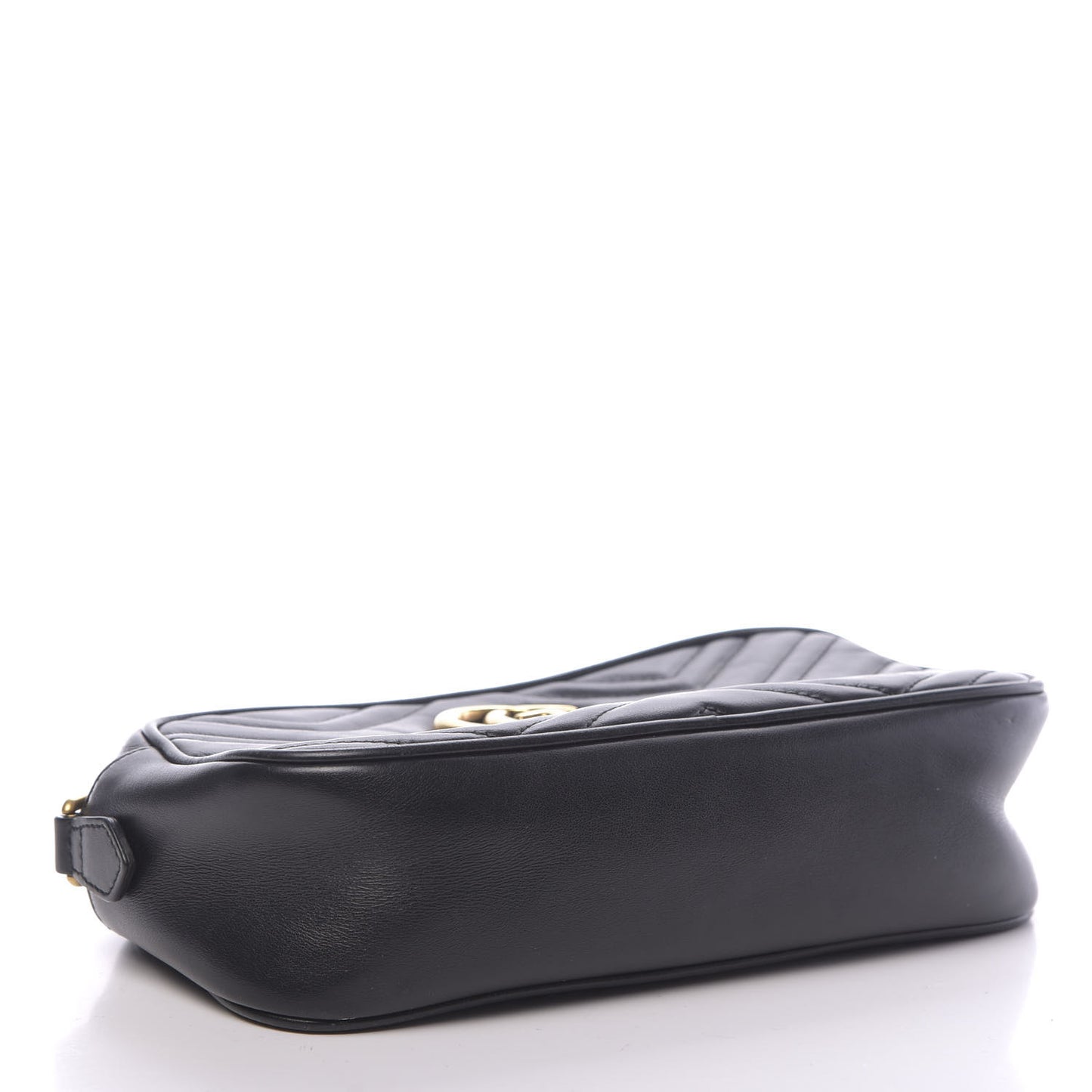 Calfskin Matelasse Small GG Marmont Chain Shoulder Bag Black