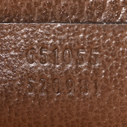 Gucci GG Supreme Monogram Textured Dollar Calfskin Web Small Ophidia Padlock Top Handle Bag Beige Ebony New Acero 13 of 25