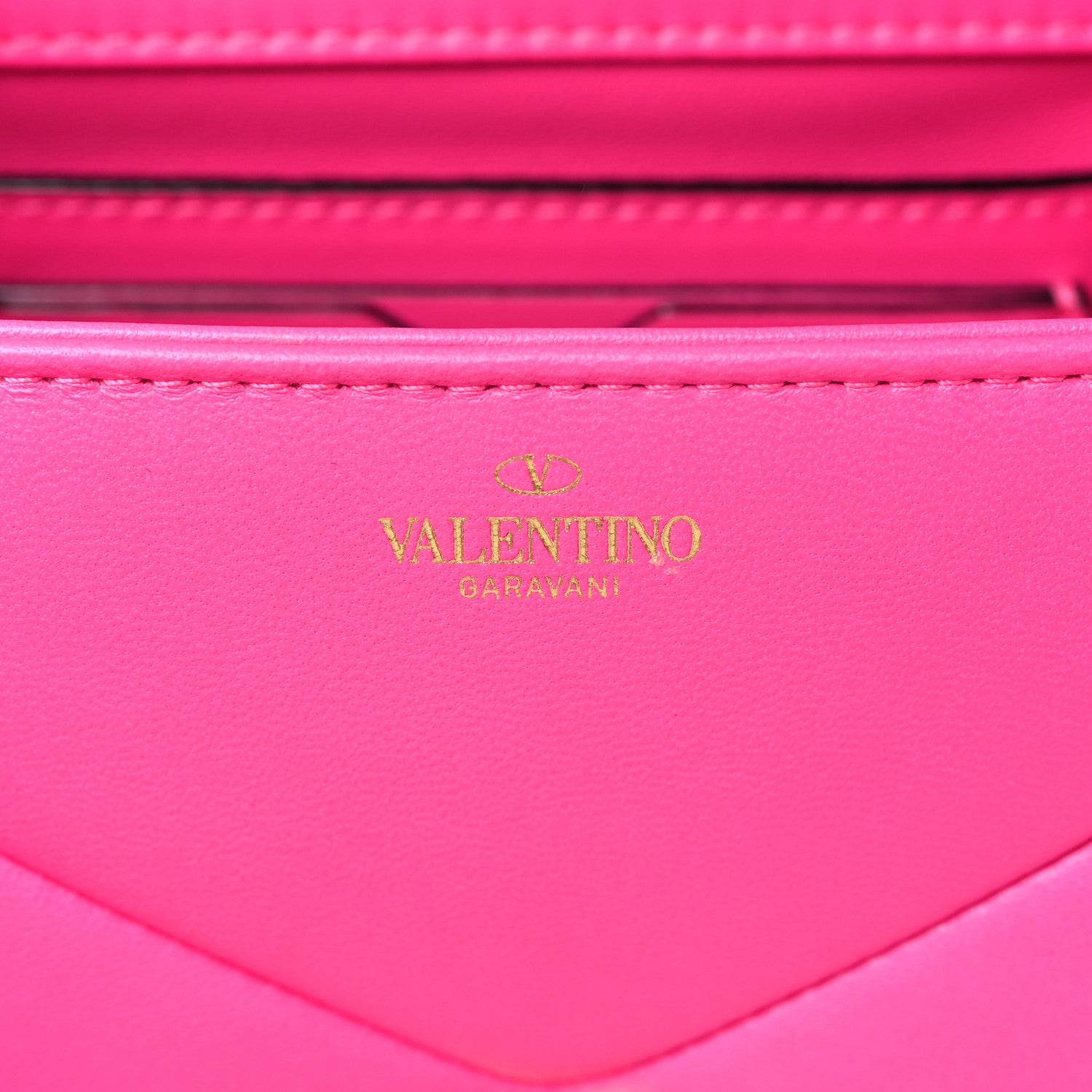 Valentino Garavani Nappa Tonal Monochrome Mini One Stud Top Handle Bag Pink PP 6 of 8