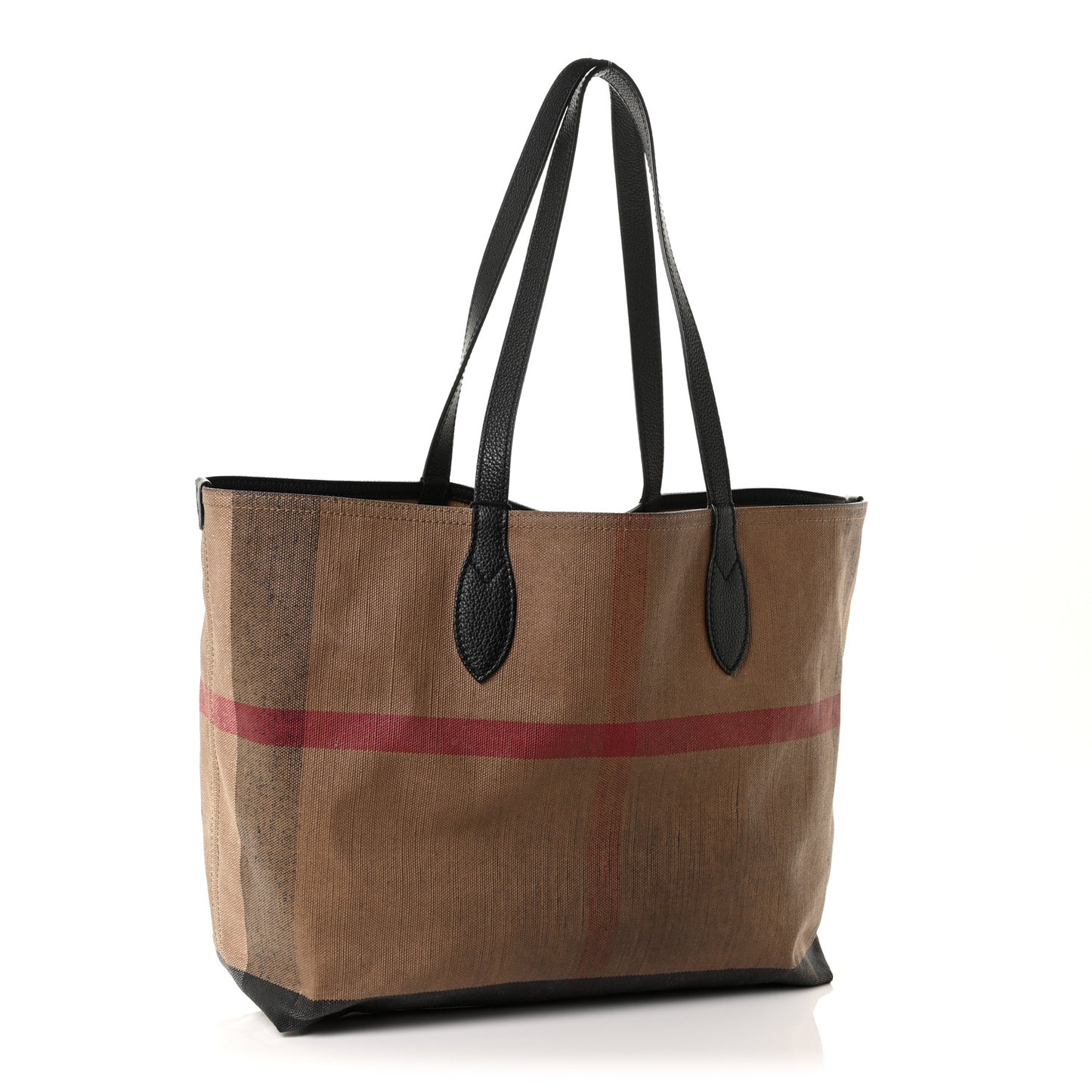 Coated Canvas Mega Check Medium Doodle Tote Black