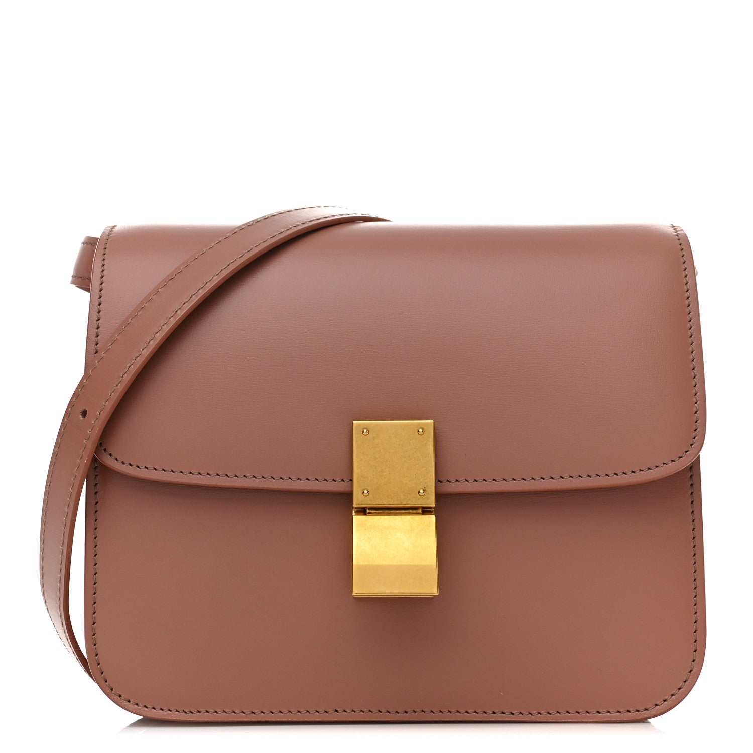 Celine Box Calfskin Teen Classic Box Flap Bag Antique Rose 1 of 11