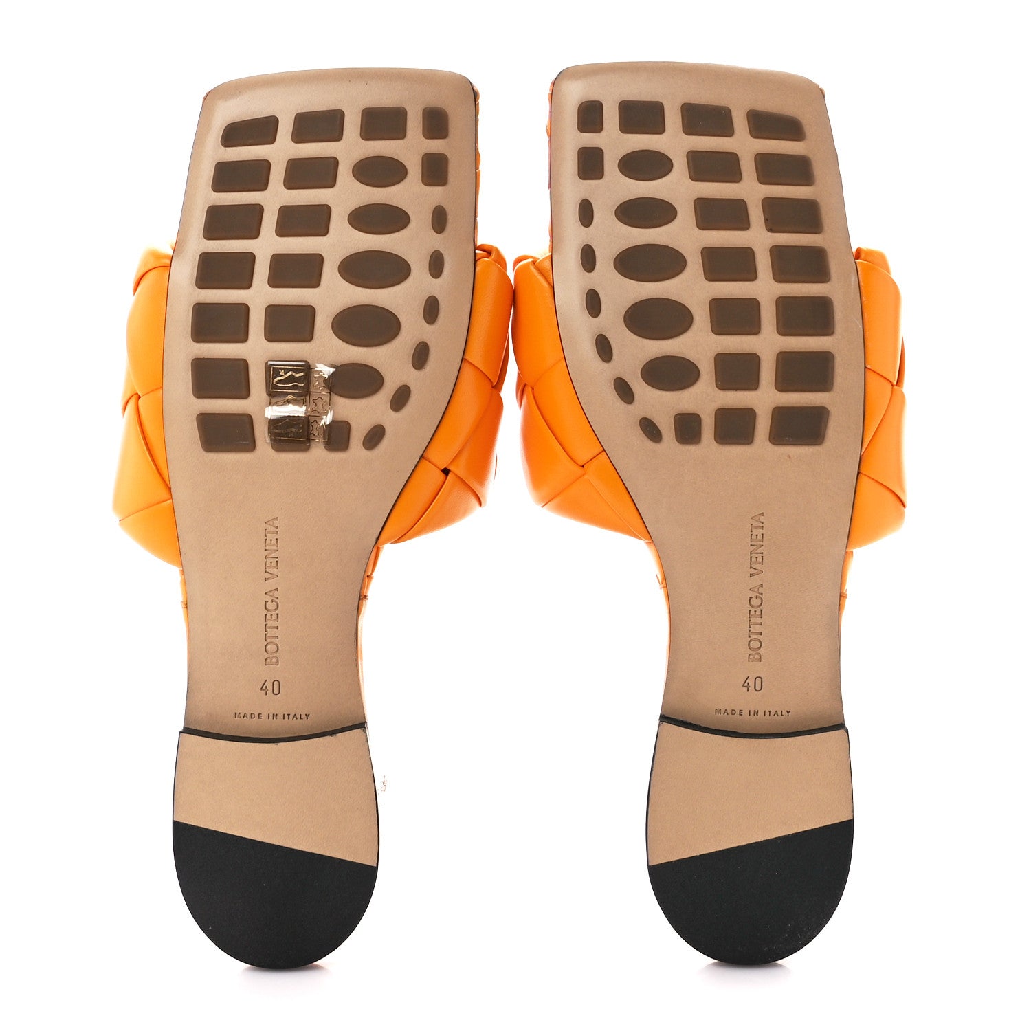 Bottega Veneta Nappa Maxi Intrecciato Lido Flat Sandals 40 Tangerine 5 of 8