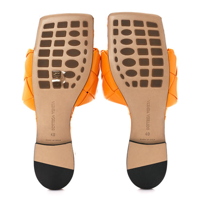 Bottega Veneta Nappa Maxi Intrecciato Lido Flat Sandals 40 Tangerine 5 of 8