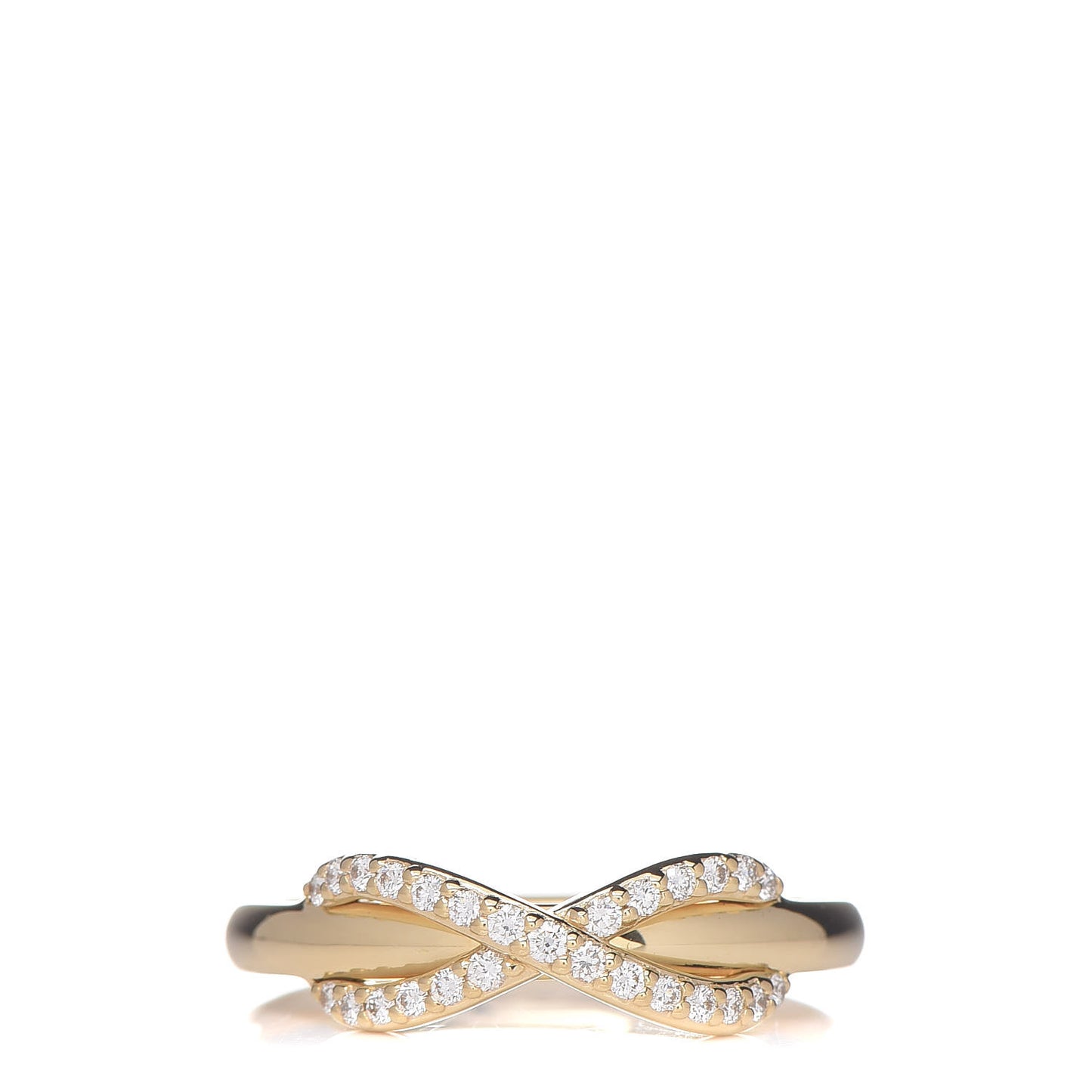 18K Yellow Gold Diamond Infinity Ring 51 5.75