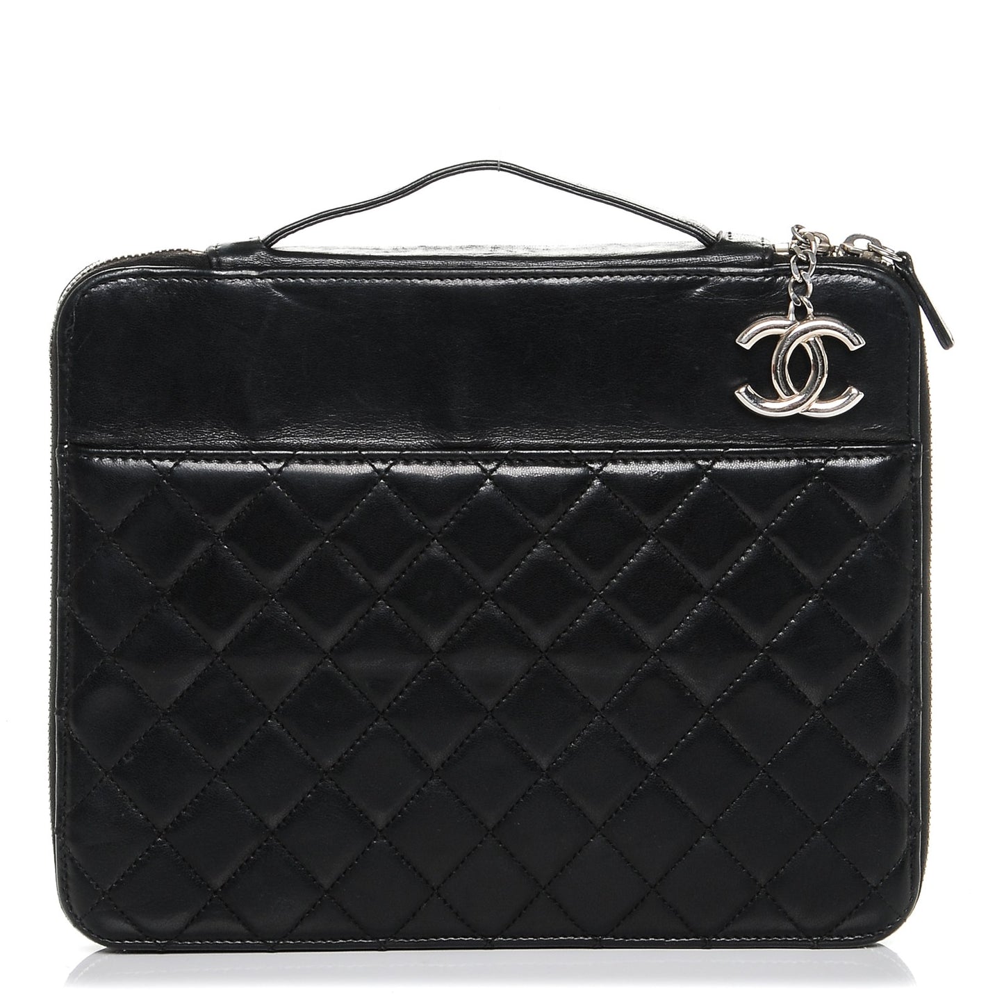 Lambskin Quilted iPad Case Black