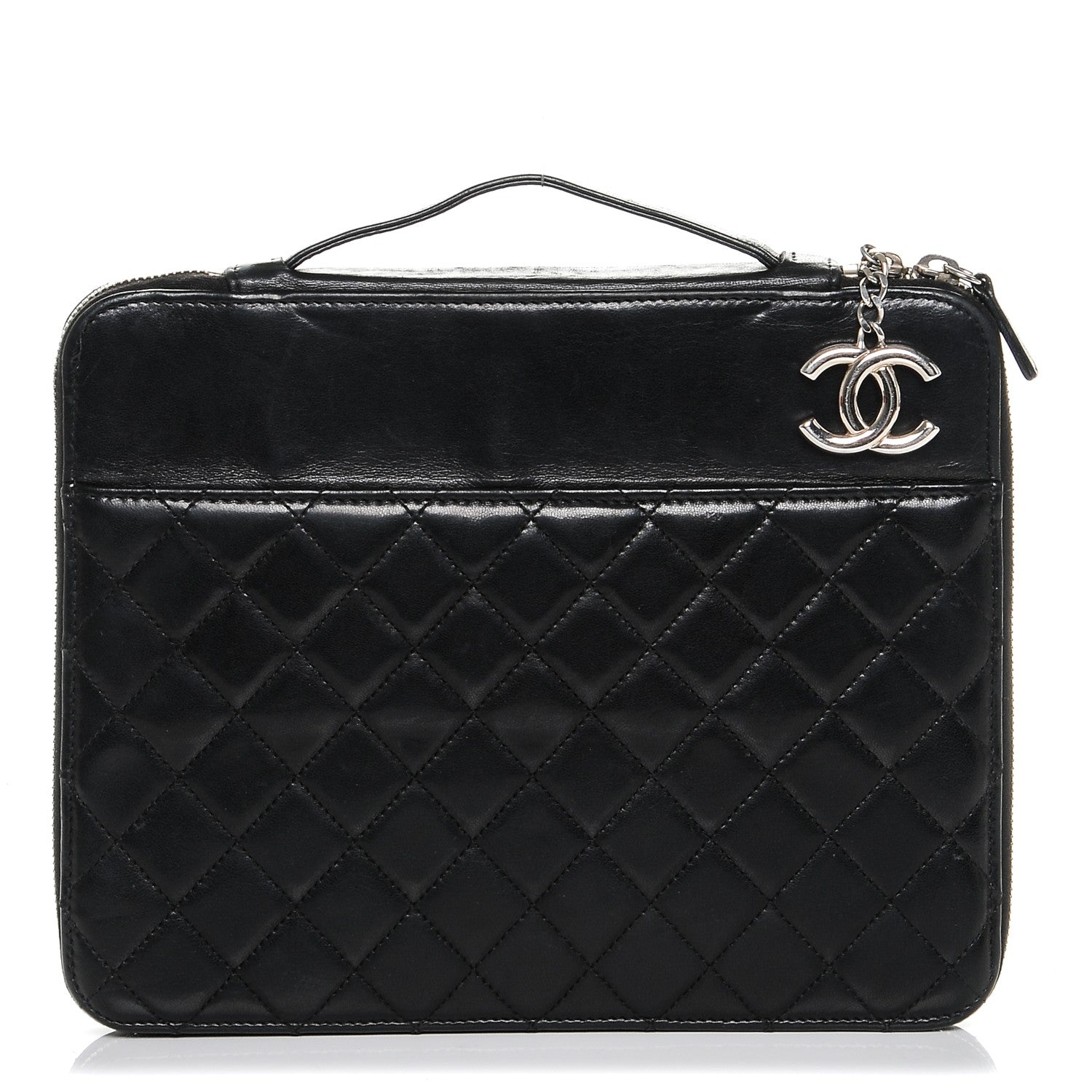 Chanel Lambskin Quilted iPad Case Black 1 of 6