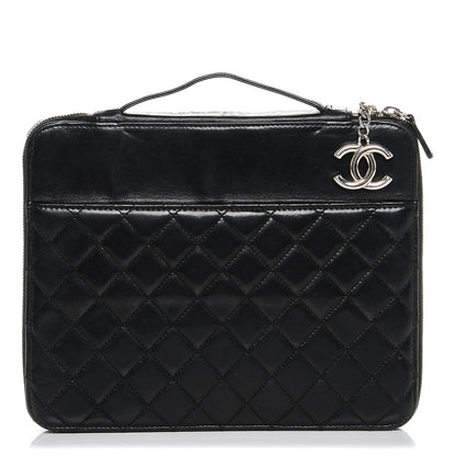 Chanel Lambskin Quilted iPad Case Black 1 of 6