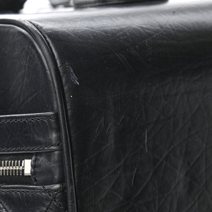 Chanel Aged Calfskin Quilted Trolley Rolling Luggage Black 11 of 13