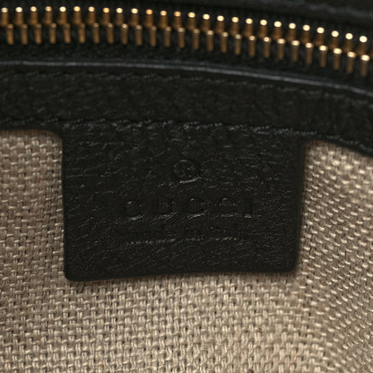 Gucci Pebbled Calfskin Medium Greenwich Shoulder Bag Black 6 of 9
