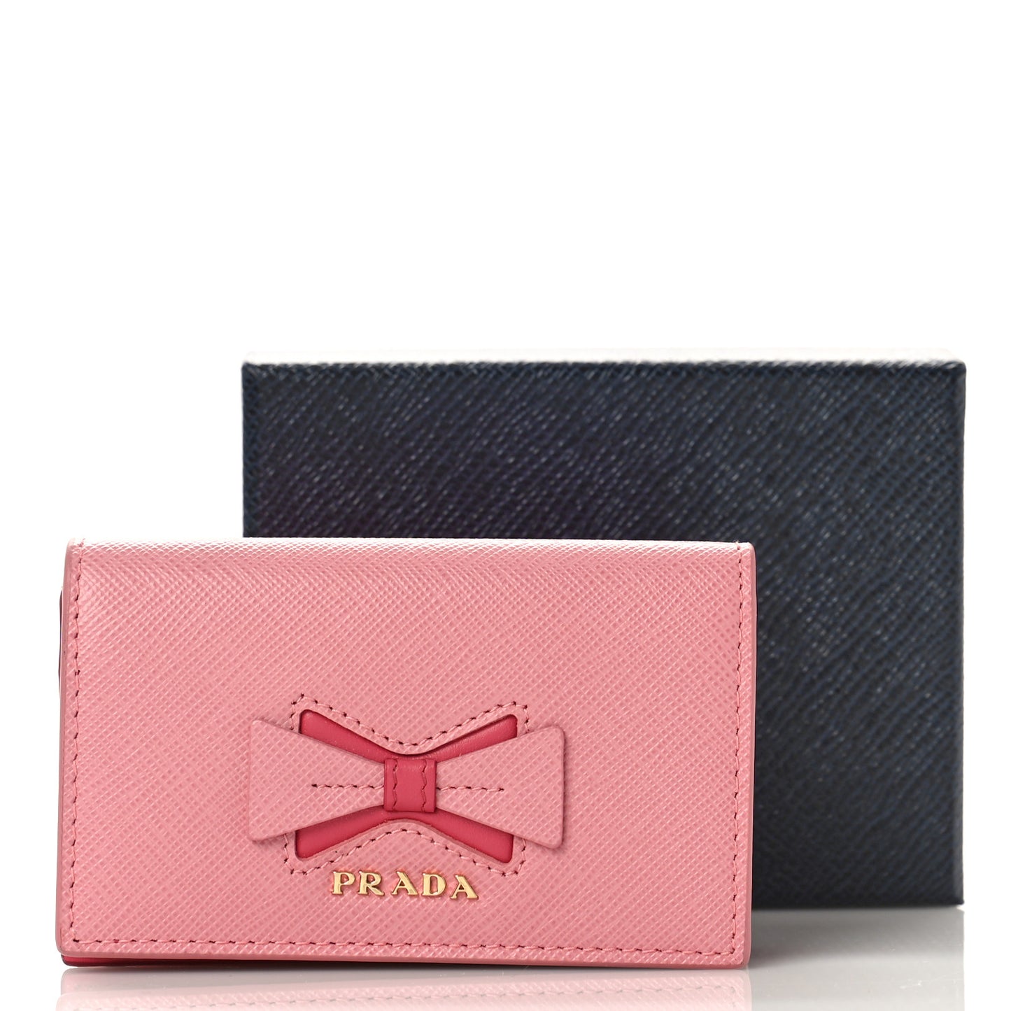 Saffiano Metal Business Card Holder Petalo Peonia