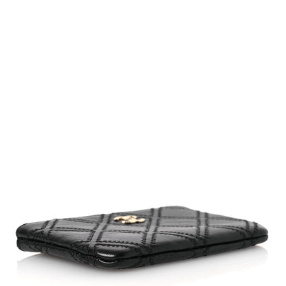 Chanel Lambskin Stitched Small Cosmetic Case Black 4 of 7
