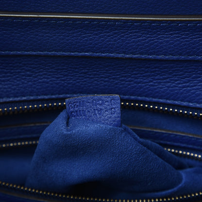 Celine Drummed Calfskin Mini Luggage Indigo 7 of 11