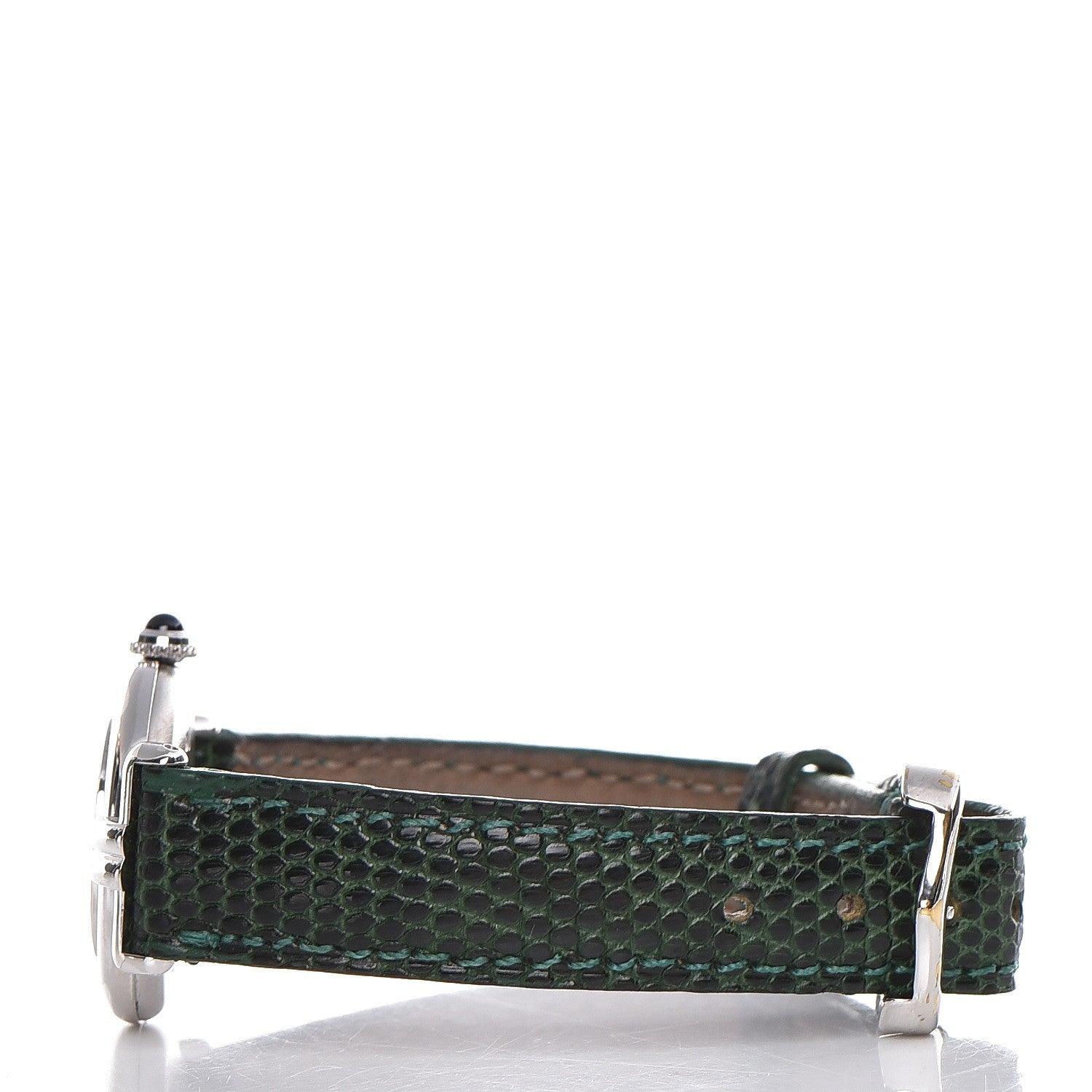 Cartier Sterling Silver Lizard 24mm Must de Quartz Watch Green 4 of 7