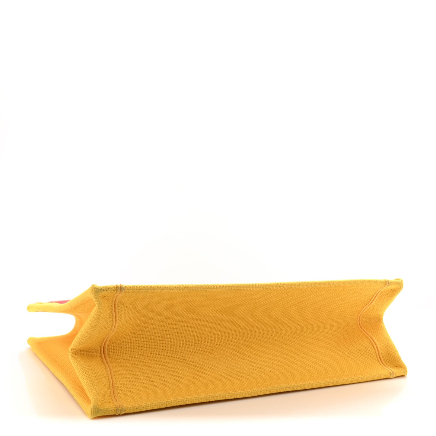 Canvas Embroidered Book Cover Medium Book Tote Yellow Red