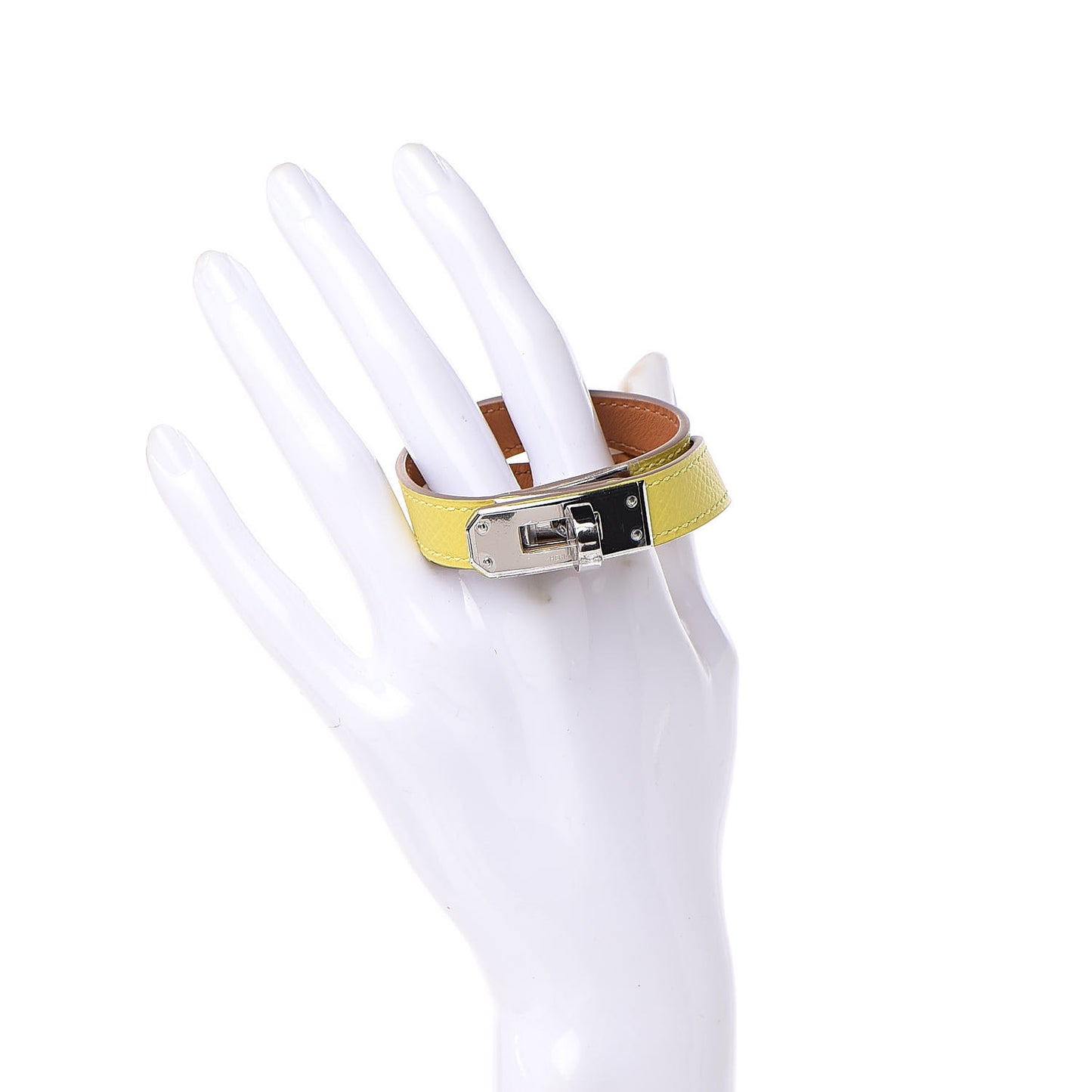 Epsom Kelly Double Tour Bracelet XS Lime