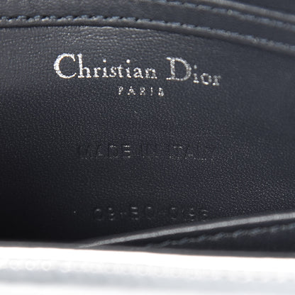 Christian Dior Metallic Patent Micro-Cannage Baby Diorama Flap Bag Silver 7 of 12