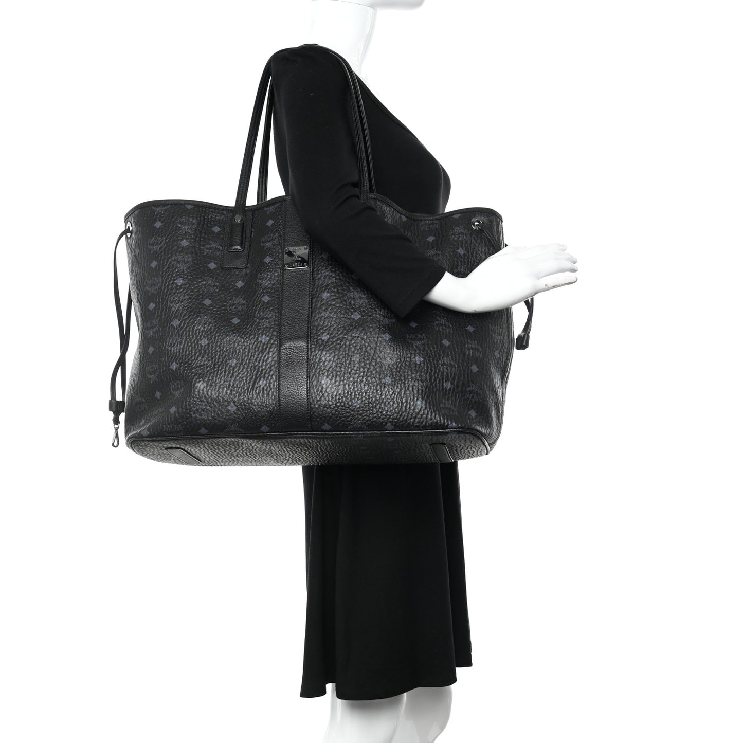 Visetos Large Liz Reversible Shopper Tote Black