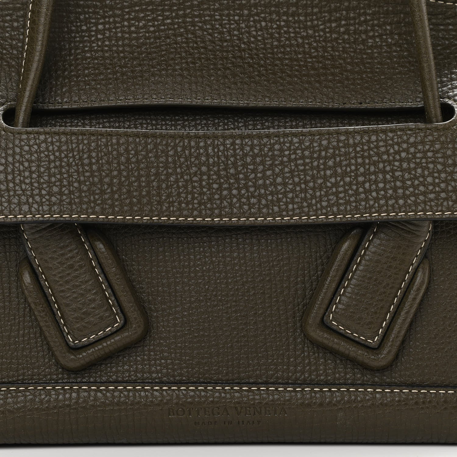 Bottega Veneta Grainy Calfskin Small Arco Kaki 9 of 12