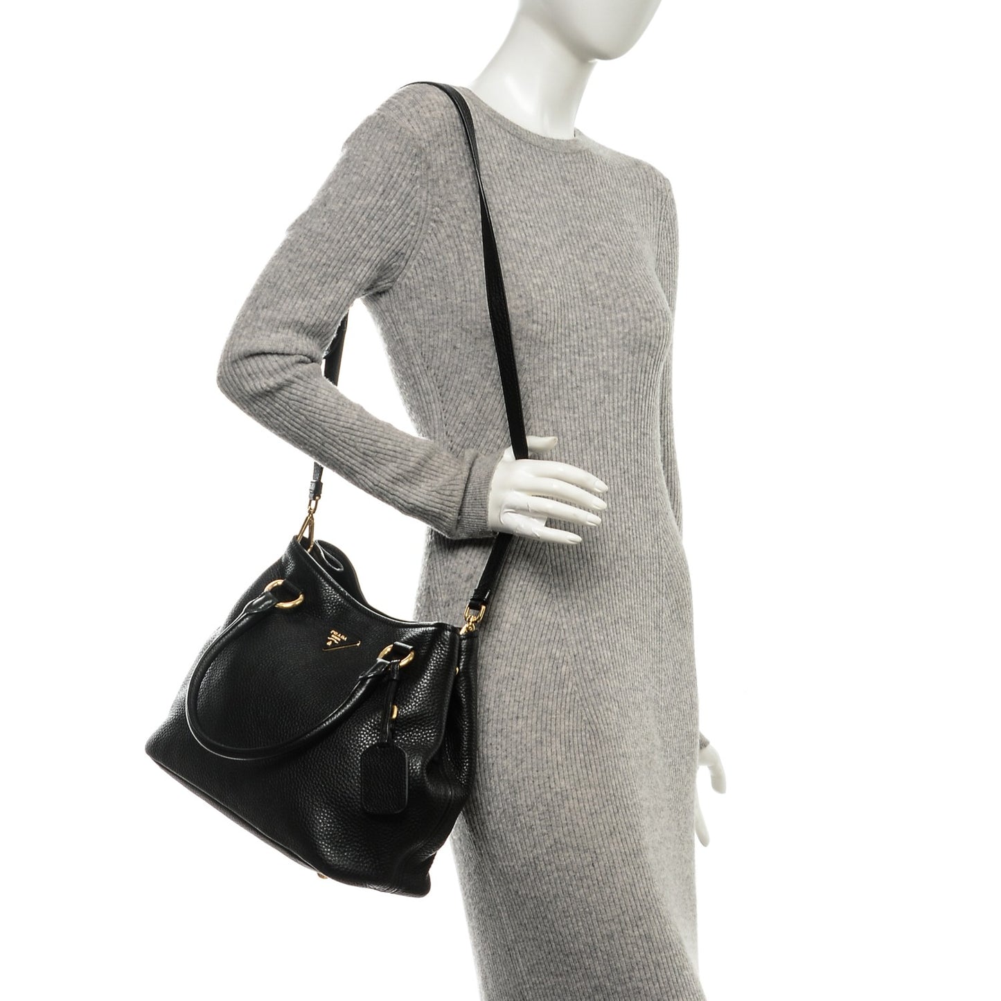 Vitello Daino Tote Nero Black