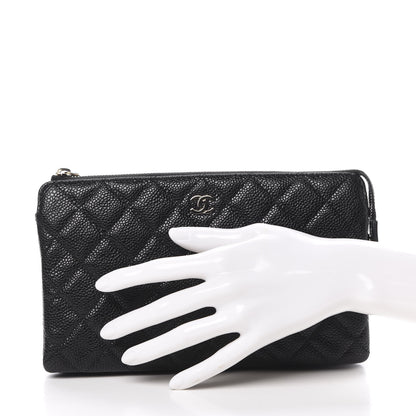 Chanel Caviar Quilted Small Zipped Pouch Black 2 of 9