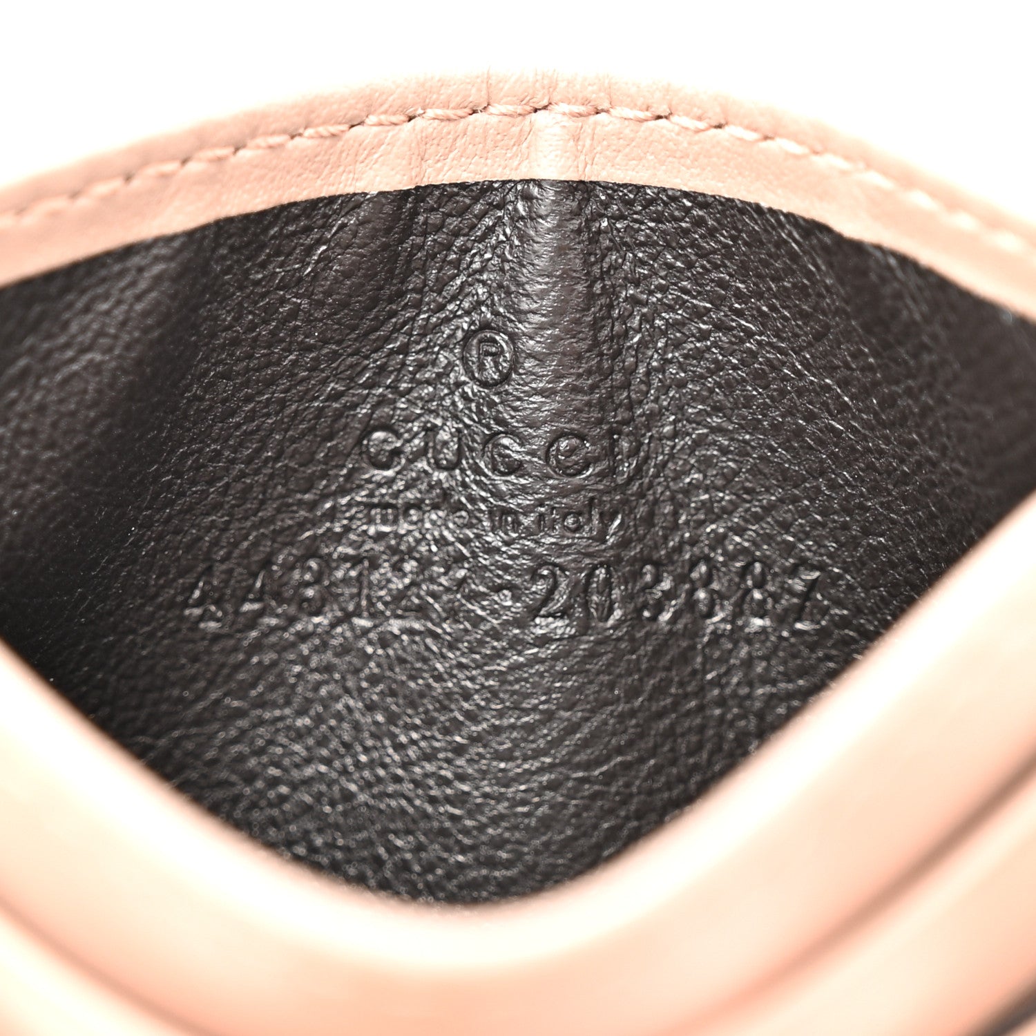 Gucci Calfskin Matelasse GG Marmont Card Holder Porcelain Rose 11 of 12