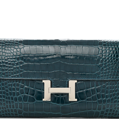 Hermes Shiny Alligator Constance Long Wallet Colvert 5 of 8