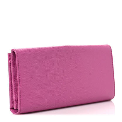 Salvatore Ferragamo Printed Calfskin Vara Bow Continental Wallet Fuchsia 3 of 6