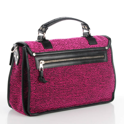 Proenza Schouler Tweed Lambskin Medium PS1 Satchel Berry Fuxia Pink 3 of 12