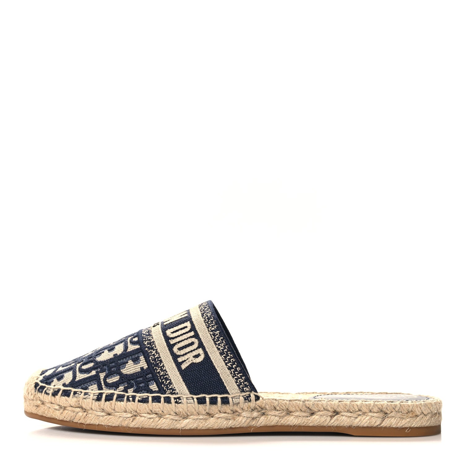Christian Dior Oblique Embroidered Granville Espadrille 15mm Slippers 41 Deep Blue 1 of 9