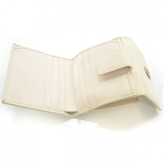 Lizard French Wallet Ivory