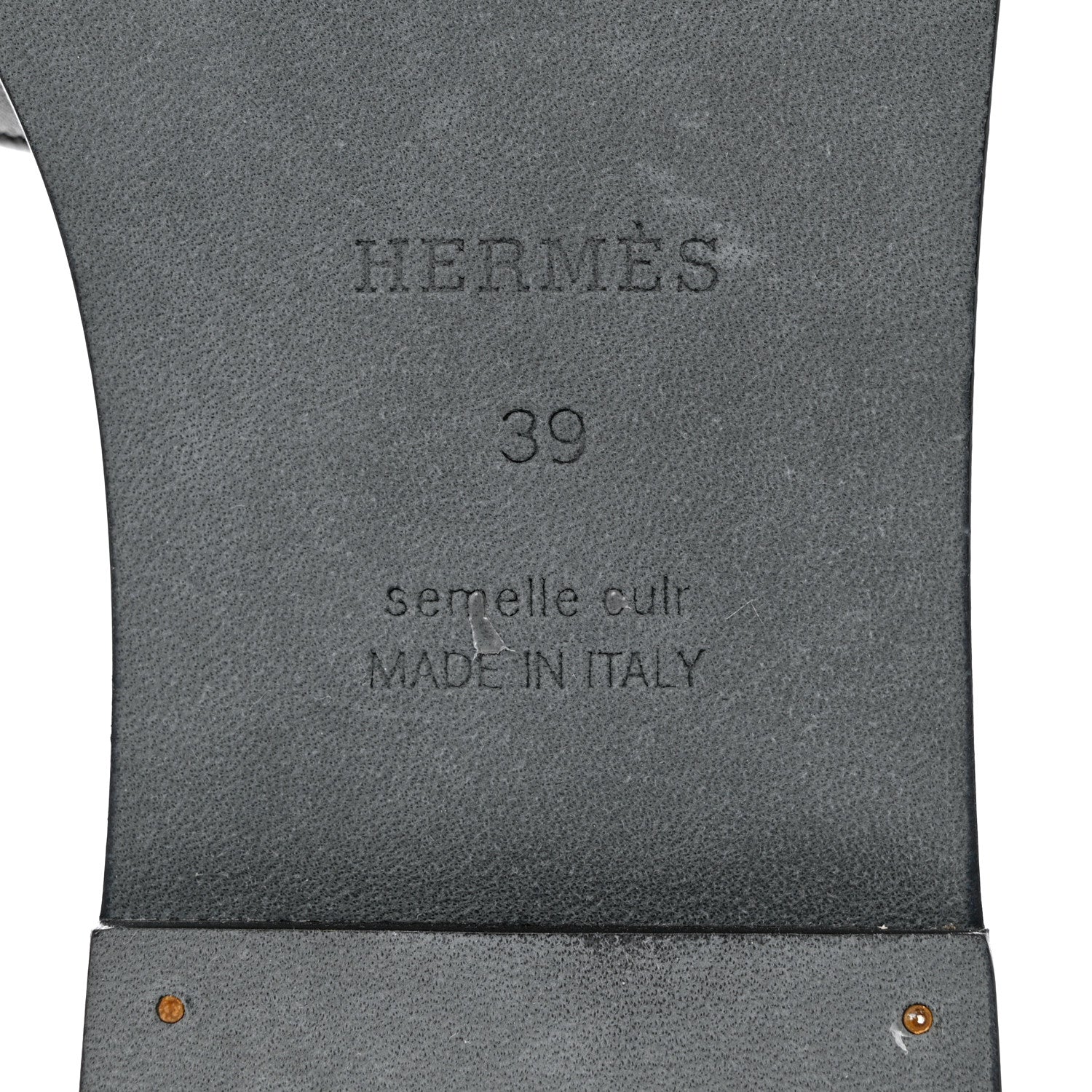 Hermes Calfskin Giulia Sandals 39 Black 8 of 9