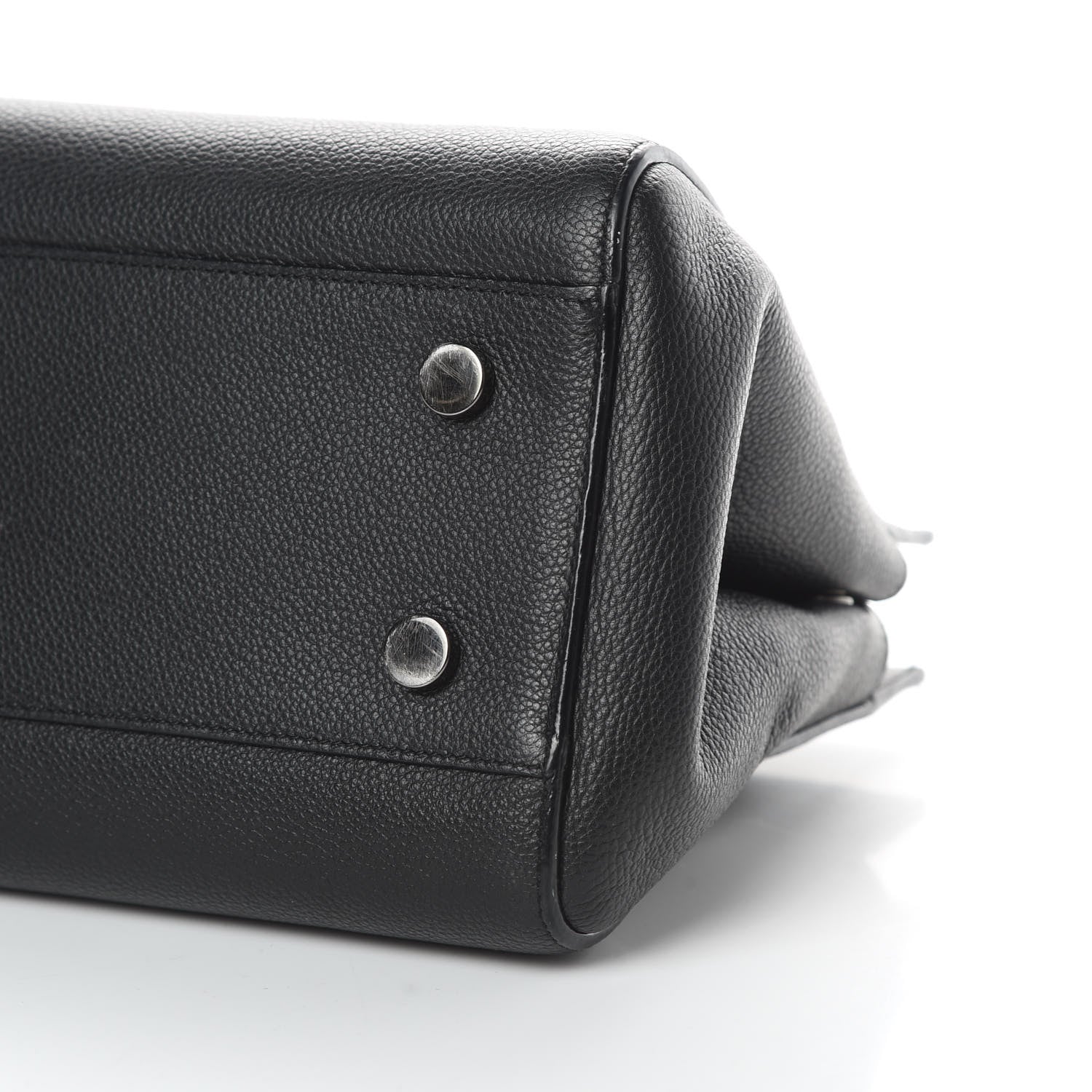 Saint Laurent Grained Calfskin Small Cabas Rive Gauche Black 10 of 14