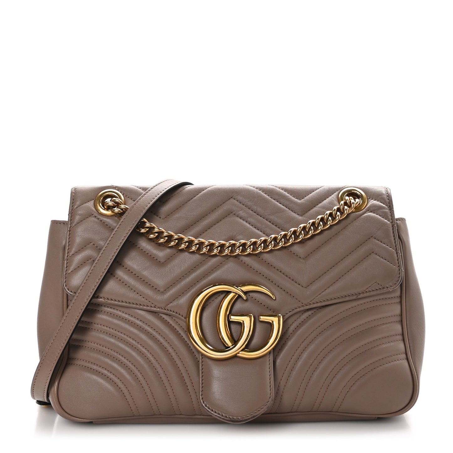 Calfskin Matelasse Medium GG Marmont Shoulder Bag Porcelain Rose