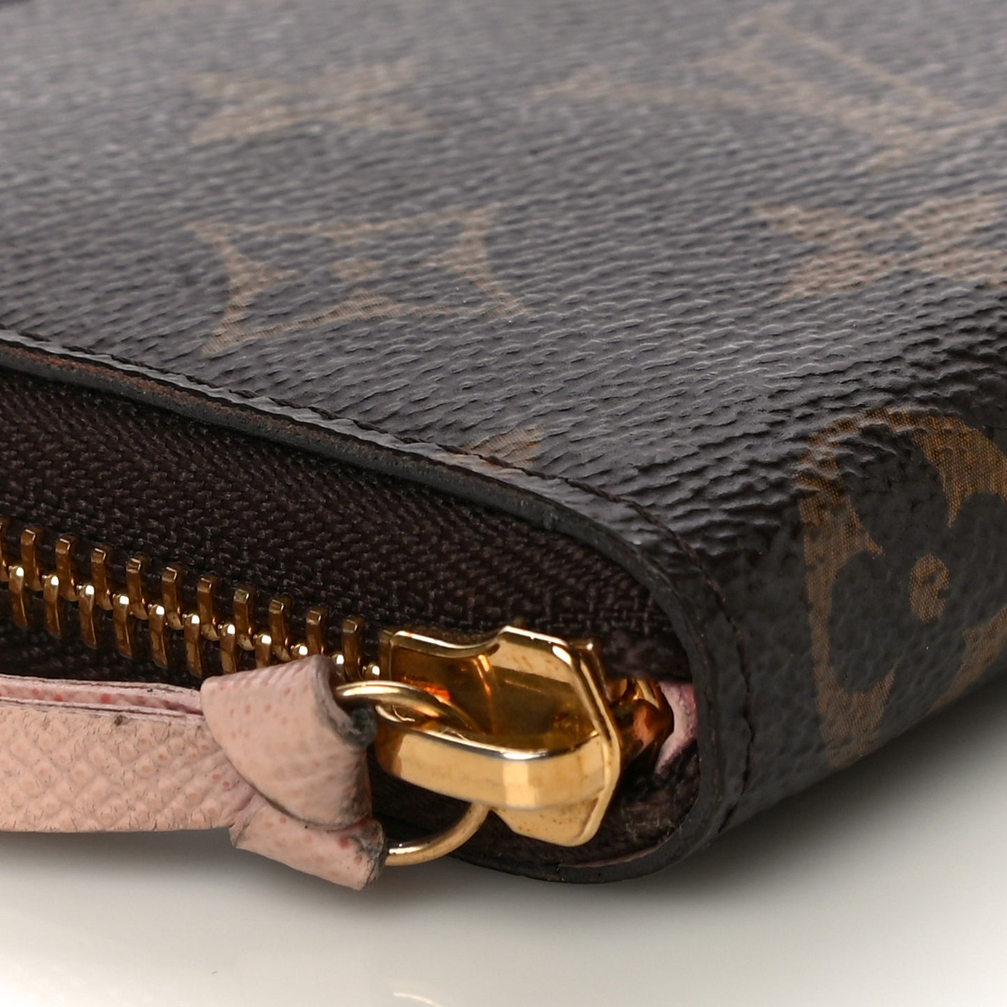 Monogram Clemence Wallet Rose Ballerine